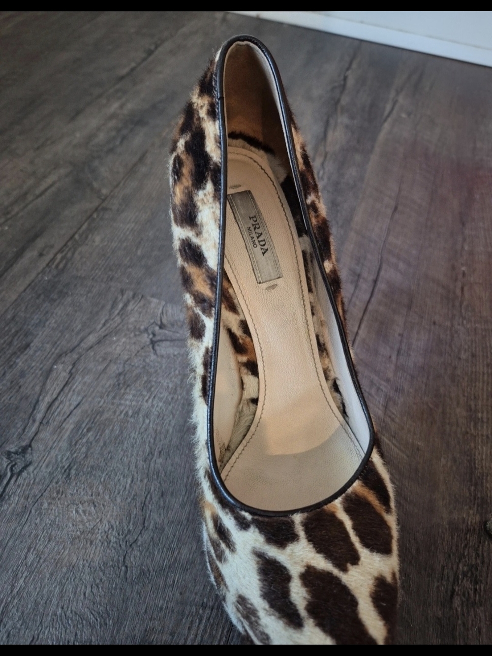 Prada Vintage Leopard Print Platform Stiletto Made In Italy-Size 40. US Size 9.5 - Picture 5 of 11
